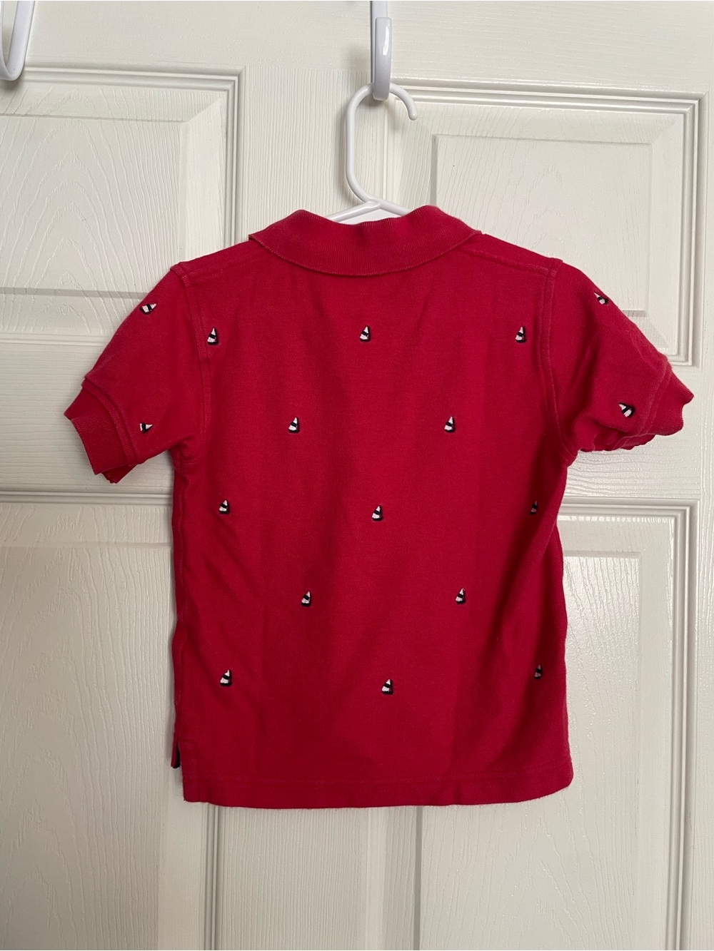 Kitestrings by Hartstrings 3T Boys Red Sailboat Embroidered Polo Shirt - Picture 7 of 8